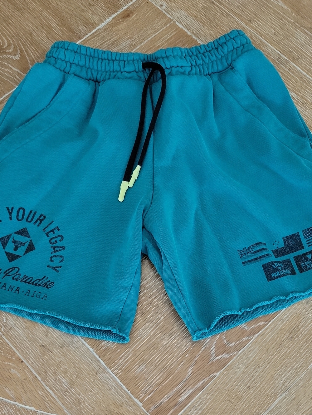 Under Armour The Iron Paradise Ohana Shorts Green/Teal Men's Large